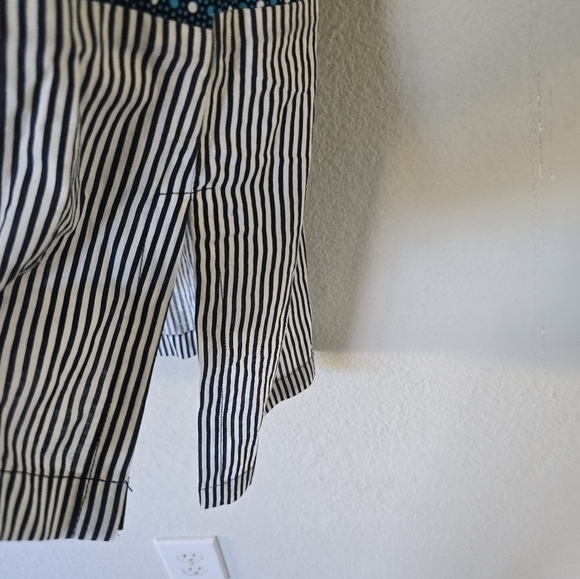 African Print Women's Multi Print button down Dress Shirt Art to wear Boho - Picture 9 of 10